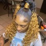 Half Ponytail with sew in back