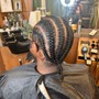 Add weave to cornrows