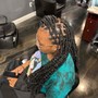 Freestyle braids w/ knotless