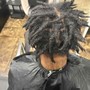 Wash and retwist above shoulders