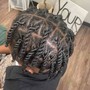 Natural length small cornrows