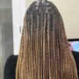 Small lower back knotless Braids