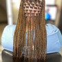 Small lower back knotless Braids