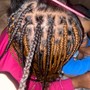 Kid's Knotless Braids ages 3-9 depending on thickness & texture of hair