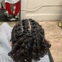 Invisible loc twist style natural hair +shampoo/blow dry