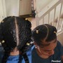 Straight back braids with extension