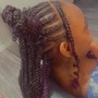 Kid's Medium Knotless with beads or curls