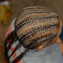 Natural hair Stitch braids