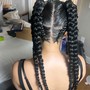 Straight  back Cornrow (without extensions)