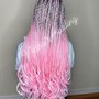 French Curls Knotless Braids - Midback Length - Small