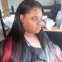 Half up half down sew in