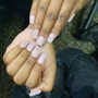 Short length Acrylic Nails