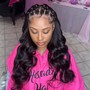 Feed-in Braids W/ extensions in the back