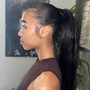 Half Ponytail/ Half Down (Quick Weave)