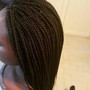 half and half /box braid and conrow