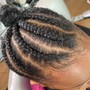 Kid's Natural Hair (Ponytail/ Braids/ Cornrows)