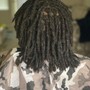 Locs retwist and style (lower back/back-butt length hair)