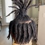 Locs retwist and style (lower back/back-butt length hair)