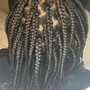 6 Medium Feed in Braids going back