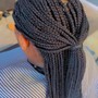 half and half /box braid and conrow