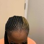 half and half /box braid and conrow