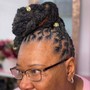 Mohawk / With Bantu knots / 2 strand twist etc