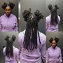 Large Knotless braids (Bantu knot ends)