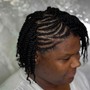 Boho braids with natural hair(human hair curl strands)