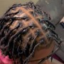 Starter Locs half head, top fade