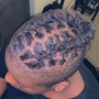 Starter Locs half head, top fade