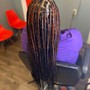 Med Box Braids waist length