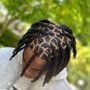 Locs retwist and style (lower back/back-butt length hair)