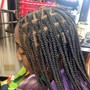 Smedium knotless box braids