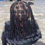 Medium Knotless (mid back) Box Braids