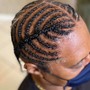 Men Cornrows without designs