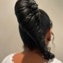 Updo/ Sleek ponytail  Hair not included