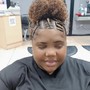 Gel slick back Updo pony