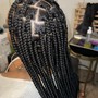 Medium Box Braids with knot