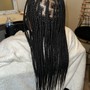 Medium Box Braids with knot