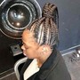 Sleek High ponytail/ sleek braided ponytail