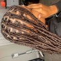 Large boho knotless braids butt length