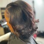 Shampoo and Rollerwrap on Relaxed Hair