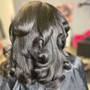 Shampoo and Rollerwrap on Relaxed Hair