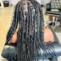 Medium Knotless Braids Midback