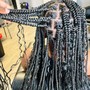 Medium Knotless Individual goddess  Braids mid back length