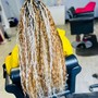 Medium Knotless Individual goddess  Braids mid back length