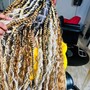 Medium Knotless Goddess Braids Tail Length