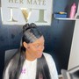 Versatile pony sew in w/ leave out and pin up