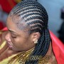 10-20 Feed In Braids to back (small) w/ NATURAL COLOR HAIR: STARTING at $125