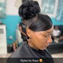 Curly Updo (Bun w/ Bangs)